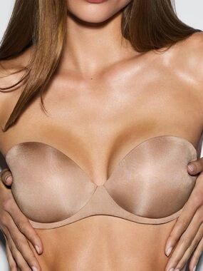 NWT Skims Ultimate Strapless Push Up Bra in Clay 34B